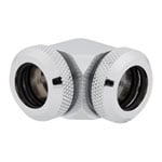CORSAIR Hydro X XF Chrome Brass 12mm Hardline 90° Compression Fittings - Twin Pack