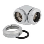 CORSAIR Hydro X XF Chrome Brass 14mm Hardline 90° Compression Fittings - Twin Pack
