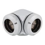 CORSAIR Hydro X XF Chrome Brass 14mm Hardline 90° Compression Fittings - Twin Pack