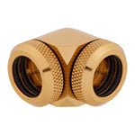 CORSAIR Hydro X XF Gold Brass 14mm Hardline 90° Compression Fittings - Twin Pack