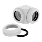 CORSAIR Hydro X XF White Brass 14mm Hardline 90° Compression Fittings - Twin Pack