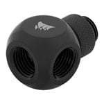 CORSAIR Hydro X XF Black Brass G1/4" Rotary Y Splitter Adapter Fitting