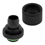Corsair Hydro X XF Black Brass 10/13mm G1/4" Softline Compression Fittings - Four Pac