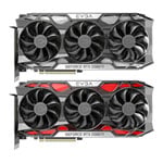 EVGA GeForce RTX 2070/2080 Ti FTW3 Official Red/White Tri Fan Trim Kit Accessory