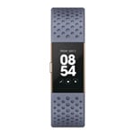 FitBit Limited Edition Charge 2,  22K Rose Gold Fitness Wristband GPS Medium Blue/Grey