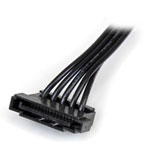 StarTech.com 40cm SATA Power Splitter Adapter Cable - Black