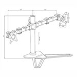 iiyama DS1002D-B1 Dual Desktop Arm Stand