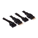 Corsair 30cm Black Premium Braided Sleeved Front Panel Extension Kit