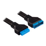 Corsair 30cm Black Premium Braided Sleeved Front Panel Extension Kit