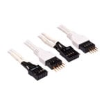 CORSAIR 30cm White Premium Braided Sleeved Front Panel Extension Kit