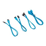 CORSAIR 30cm Blue Premium Braided Sleeved Front Panel Extension Kit