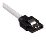 CORSAIR 30cm White Premium Braided Sleeved SATA Data Cable