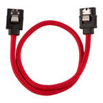 CORSAIR 30cm Red Premium Braided Sleeved SATA Data Cable