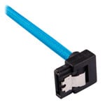 CORSAIR 60cm Blue Premium Braided Sleeved 90° SATA Data Cable