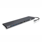 ICY BOX USB Type-C 11 in 1 Notebook/PC/MAC Docking Station 100W PD PC/MAC Black