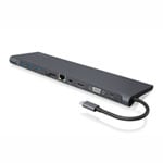 ICY BOX USB Type-C 11 in 1 Notebook/PC/MAC Docking Station 100W PD PC/MAC Black