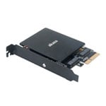 Akasa Dual Port M.2 PCIe/SATA SSD Adapter Card /w RGB and Heatsink