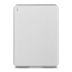 LaCie Mobile 2TB External Portable USB-C/A Gen 1 Hard Drive/HDD Aluminum - Silver