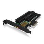 ICY BOX IB-PCI215M2-HSL PCIe Extension Card for 2x M.2 SSDs