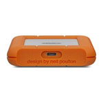 LaCie Rugged 5TB External Portable Hard Drive/HDD - Orange/White