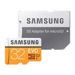 Samsung EVO Plus 32GB 4K Ready MicroSDHC Memory Card UHS-I U1 with SD Adaptor