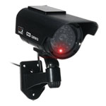 Xclio Black DummyCam Solar Powered CCTV Dummy Camera with Flashing LED