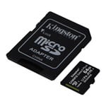 Kingston Canvas Select Plus 64GB UHS-I Micro SD Memory Card + SD Adapter