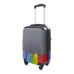KitKase Rainbow Pride Wheeled Cabin Size Travel Case Carbon with Red Zipper & TSA Lock