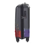 KitKase Rainbow Pride Wheeled Cabin Size Travel Case Carbon with Red Zipper & TSA Lock