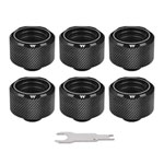 Thermaltake Pacific C-Pro G1/4 Compression Fitting Black 6 Pack