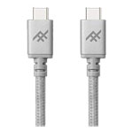 iFrogz Zagg UniqueSync Braided USB C to C Charge & Sync Cable Fast 3.0A USB3.1 Silver 1.8m