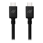 iFrogz UniqueSync Braided USB C to C Charge & Sync Cable Fast 3.0A USB3.1 Black 1.8m