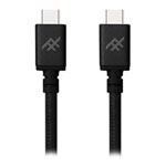iFrogz UniqueSync Braided USB C to C Charge & Sync Cable Fast 3.0A USB3.1 Black 1m