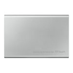 SAMSUNG T7 Touch Silver 500GB Portable SSD with Fingerprint ID
