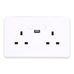 Ener-J 13A WiFi Twin Wall Sockets With USB Charge Port iOS/Android