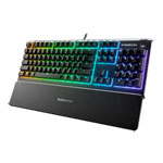 SteelSeries Apex 3 RGB Gaming Quiet Keyboard Water Resistant
