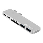 eSTUFF Allure Thunderbolt3 USB-C 5K Video Slot-in All in One Hub Pro for MacBook/MAC Silver