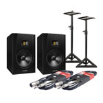 ADAM Audiio T8V 8" Nearfield Monitor, Speaker Stands and Leads