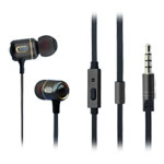Xclio Metal In-Ear Deep Bass Headphones with Microphone & In-Line Control 1.2M Cable