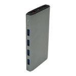 HiPoint Four-port Powered USB 3.0 Combo Hub with Charging Ports
