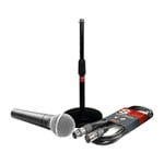 Shure SM58 Dynamic Vocal Microphone, Stagg Stand & Lead