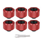 Thermaltake Pacific C-Pro G1/4 Compression Fitting Red 6 Pack