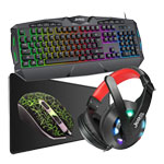 Xclio Elite 4 in 1 RGB Gaming Kit Keyboard, Mouse, Pad & Headset