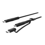 Mophie PRO USB-C to C with Switch-tip USB-C to C/Micro USB Micro Dual Heavy Duty Cable 2m Black