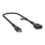 Mophie PRO 5" USB 3.0 USB-C to USB-A Female Adapter Heavy Duty Cable Black