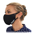 Scanitiser Reusable Antibacterial Mask with SCAN Logo Adult Size Black
