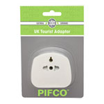 Pifco Pure White International to UK 3 Pin Plug Adapter