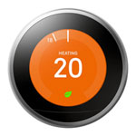 Google Nest Learning Thermostat 3rd Gen Steel