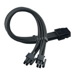 SilverStone 30cm EPS 8-pin to 8-pin (4+4) Extension Power Cable - Black