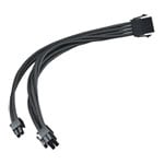 SilverStone 30cm 8-pin to PCIe 8-pin (6+2) Extension Power Cable - Black